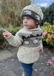 Kids' British Wool Sheep Scene Jumper