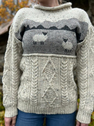 Unisex 100% British Wool Iconic Sheep Scene Jumper