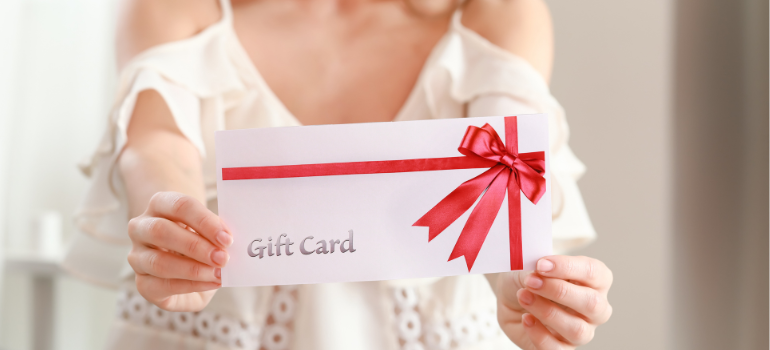 Lambland gift card with ribbon