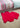 British Fuschia Pink Clipped Sheepskin Rug