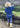 Kids' Blue Full Zip Tractor Berber Fleece
