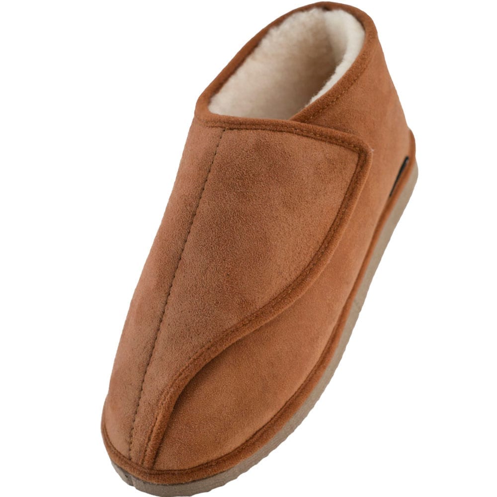 mens slippers with velcro fastening