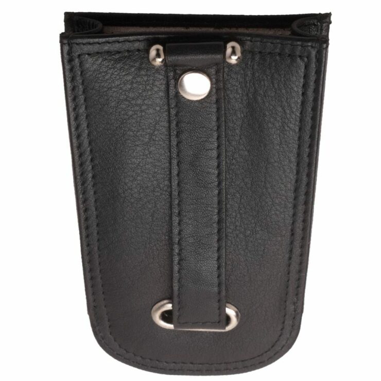 Genuine Quality Leather Bell Key Case in Black