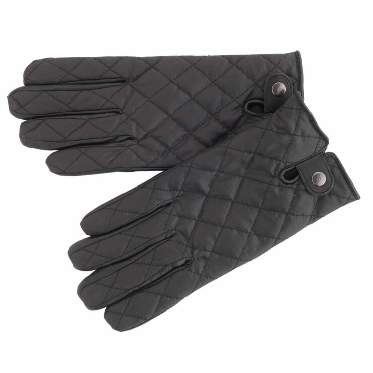 Mens Premium Leather Quilted Gloves