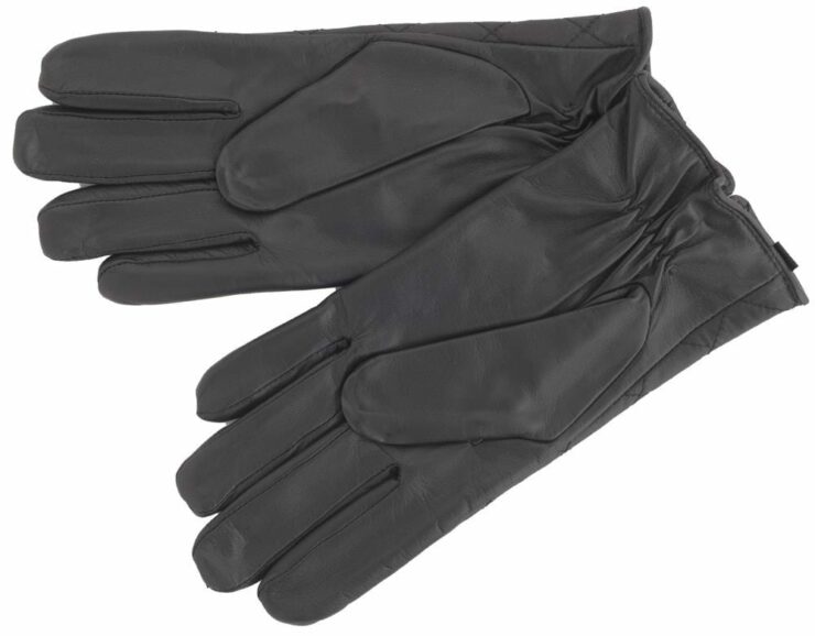 Mens Premium Leather Quilted Gloves - Palm