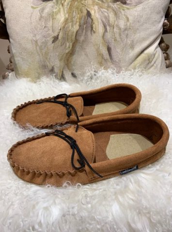 Mens Genuine Suede Earthing Moccasin Slippers
