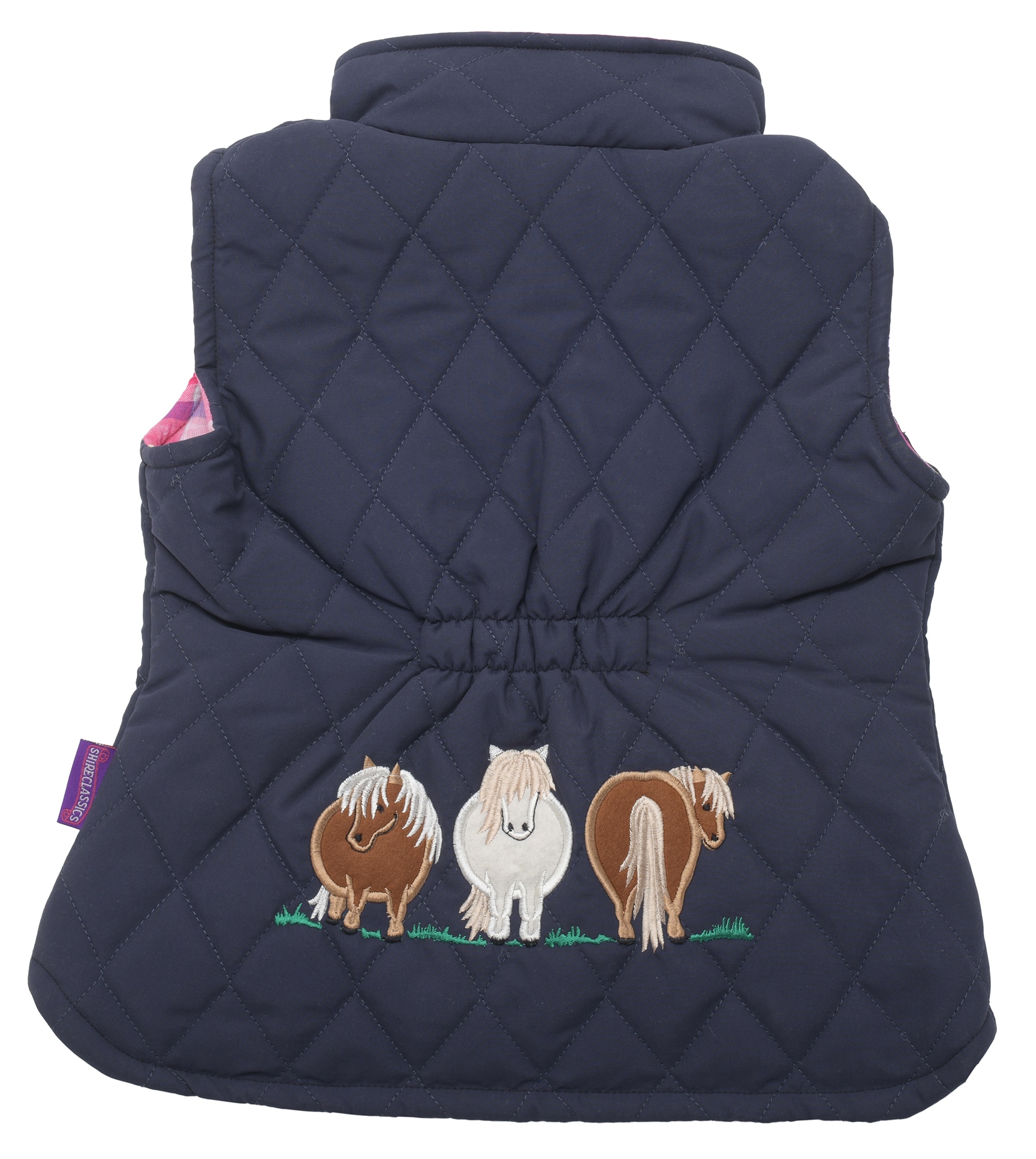 Body Warmer Lambland Girls Embroidered Horse Gilet 
